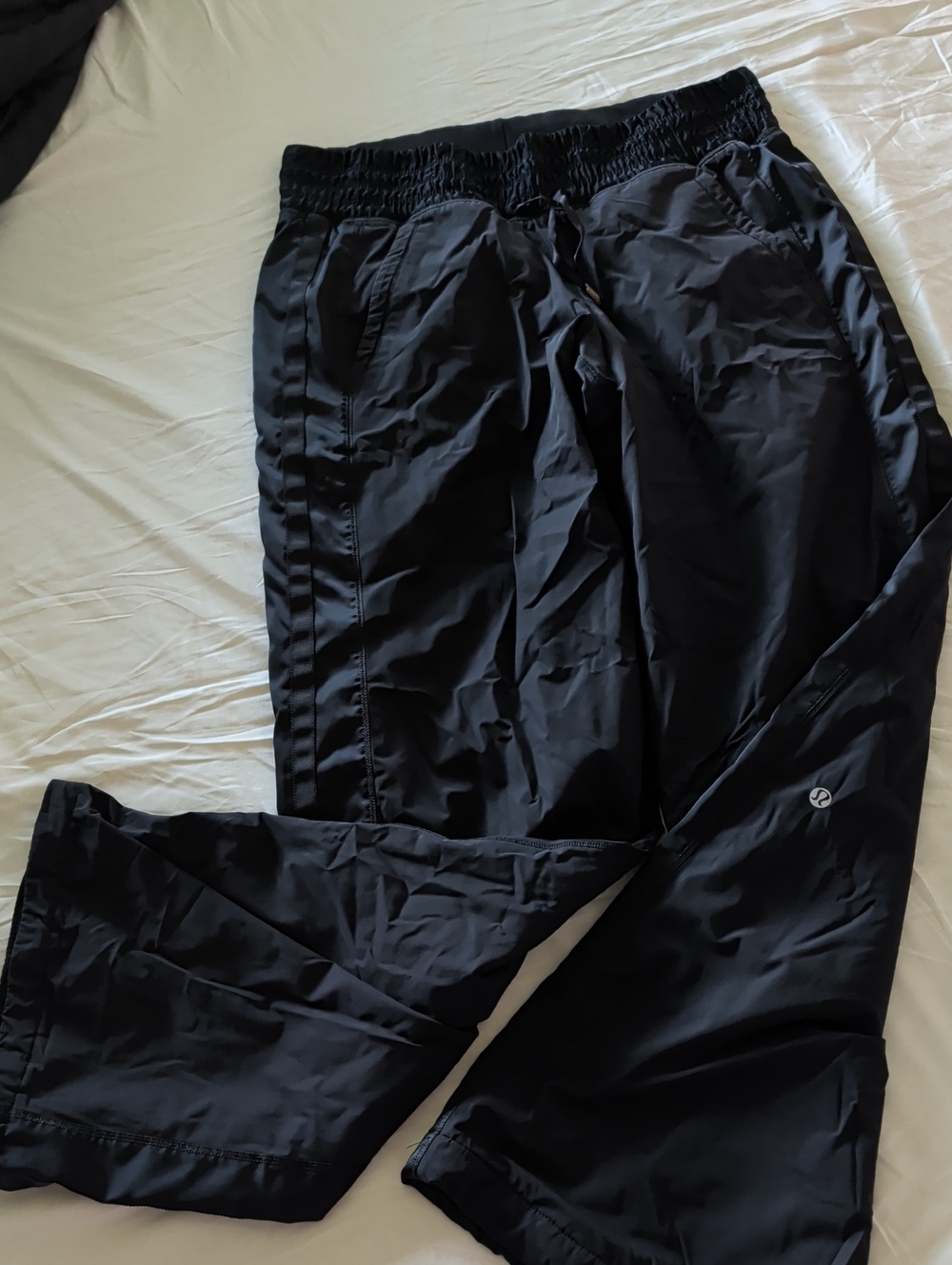 Lulu Women's Black Track Pants - Lightweight Athletic Pull-On